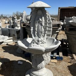 New Virgin Of Guadalupe Fountain Made Out Of Cement Perfect Gift 