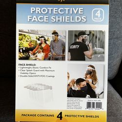 Face mask, Face shield (4pack) 