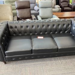 New Leather Chesterfield Sofa (Has two shipping damage)