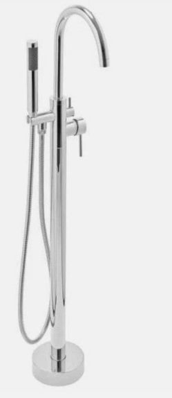 TF0021 1-Handle Freestanding Floor Roman Tub Faucet Filler Hand Shower