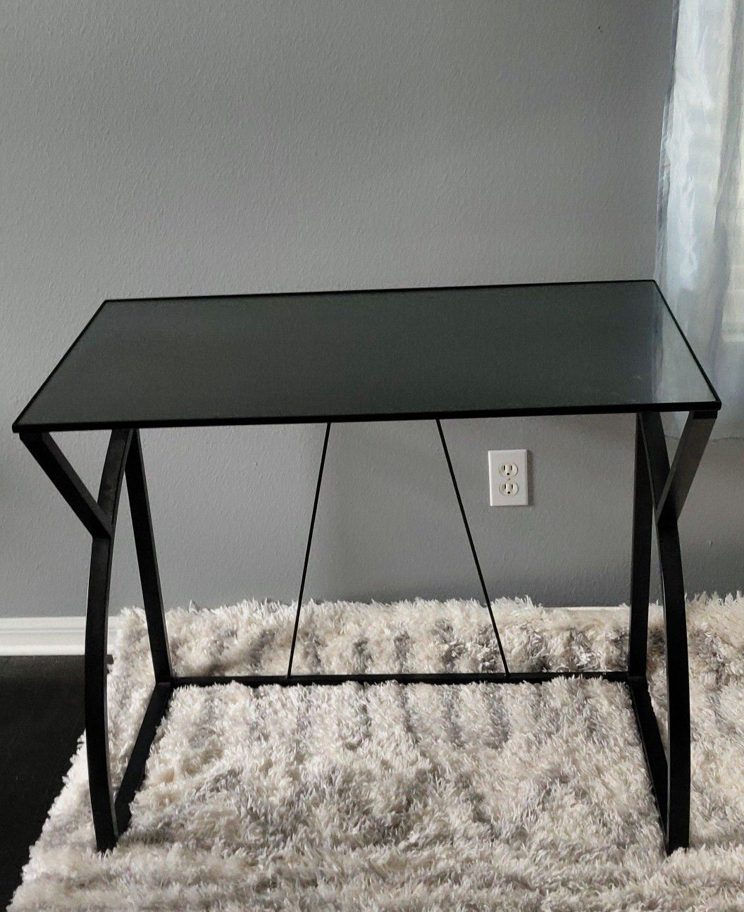 Office computer desk table with removable glass top
