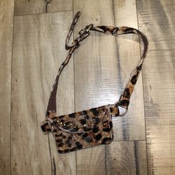 Leopard Spotted Velvet Waist Bag