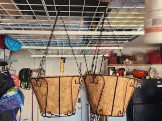 2 coconut fiber plant hanging baskets
