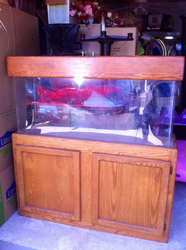 Oak 55 Gallon Aquarium Stand and Top for Sale in Brentwood