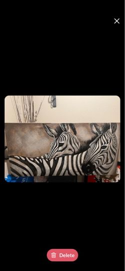Large Zebra Canvas