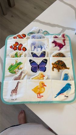 Lovevery Kids Animal Matching Fabric Activity Mat