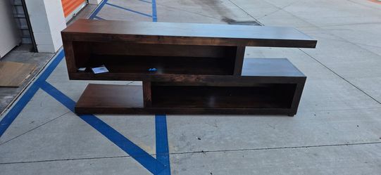Modern Dark Wood TV Stand Media Console