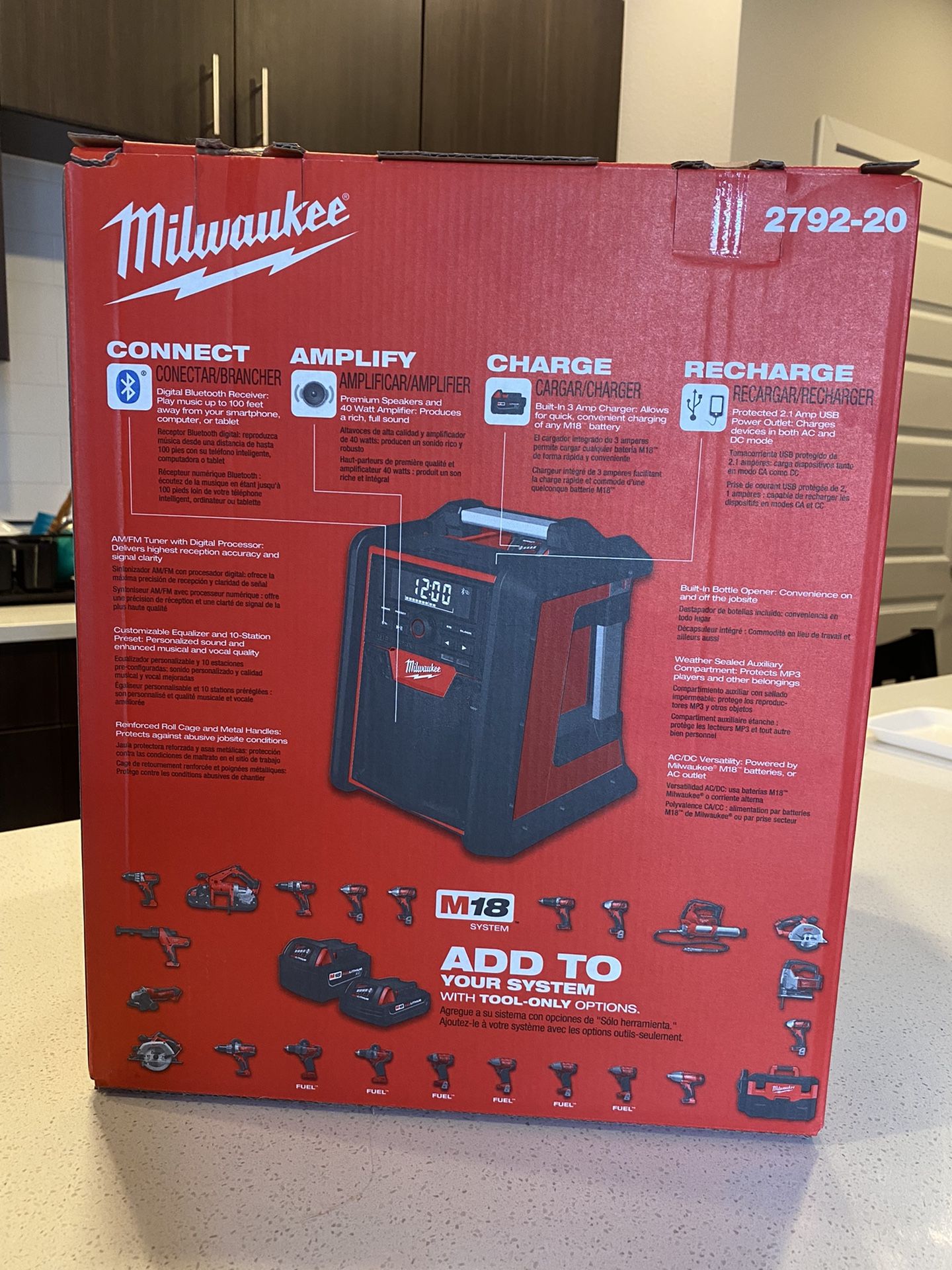 Milwaukee M 18 Radio Changer Bluetooth Condition New Price Firm Home & Garden