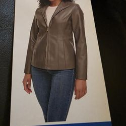 Large Kenneth Cole Faux Leather Jacket New Price Firm Corona92879