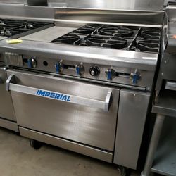 Used Imperial 36"L Range With 12" Griddle, 4 Burners, Standard Oven Natural Gas 