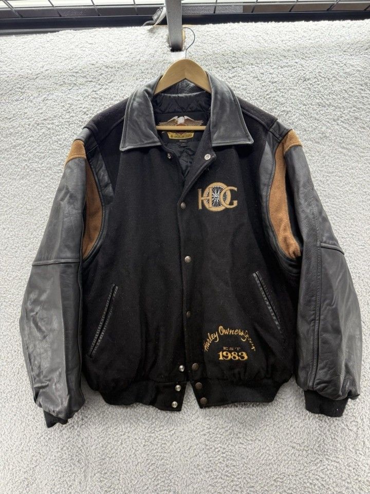 Harley Davidson Leather Bomber Jacket