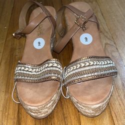 Jellypop Tan Espadrille Wedges