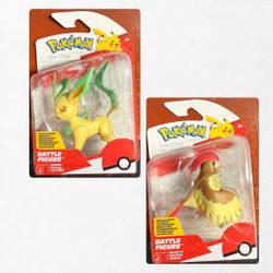 Pokémon Battle Figures Lot – Pidgeotto & Leafeon NEW Sealed