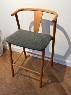 Fonra Coutner Stool (Set of 4) - Oak and Algonquin Green