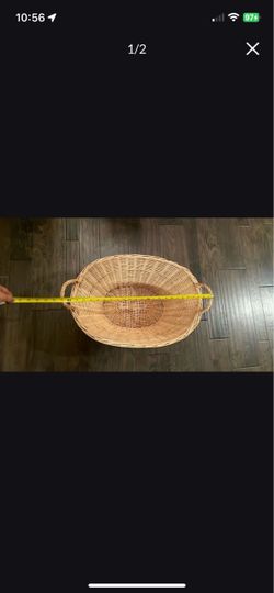 large vintage wicker laundry/storage basket