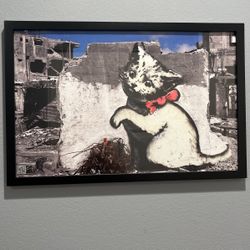Framed Banksy 12x18