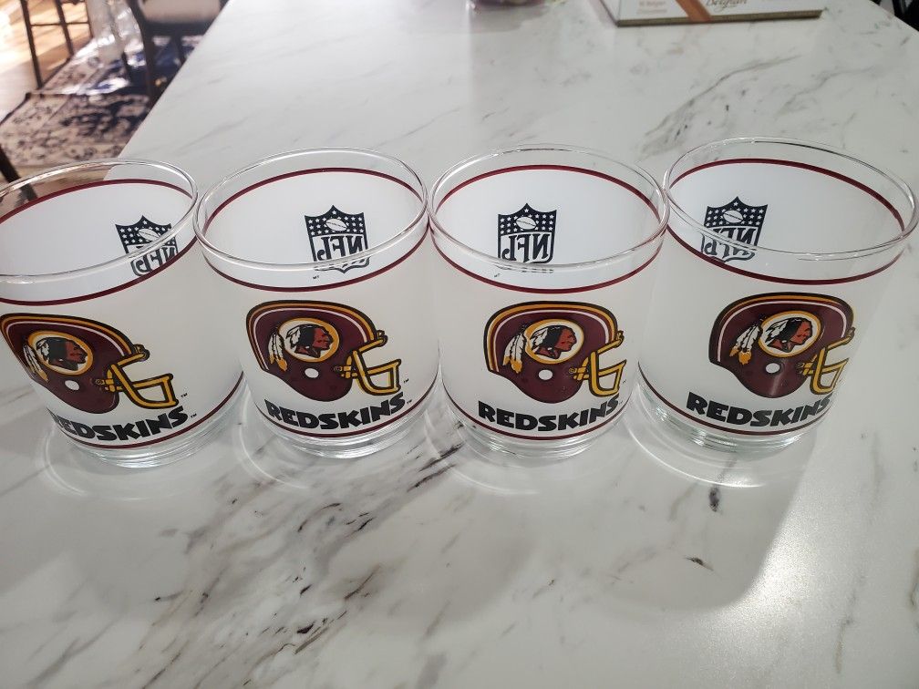 Collectable Redskins Glass Set Of 4