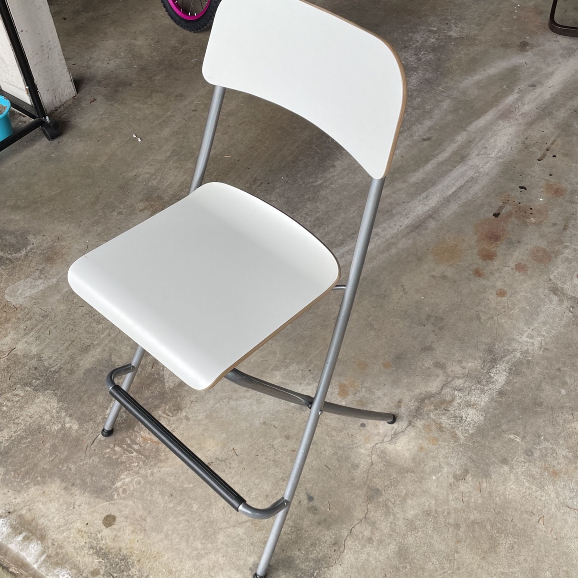 Ikea Franklin Bar stool with backrest, foldable