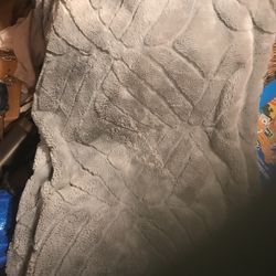 Grey Faux Fur Pillow Case For Bed Queen Sized