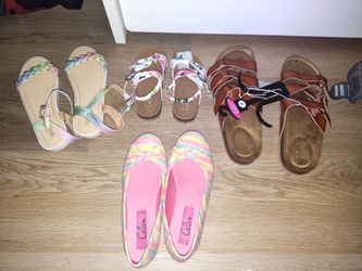 Little girl shoes woman sandals