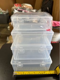 Transparent Plastic Storage Box (4-pack)