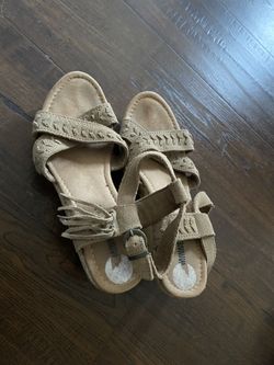 Beige Sandals leather
