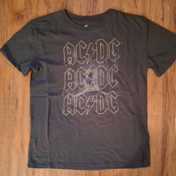 Women Hollister Dark Gray AC/DC Band Tee  Size Small 
