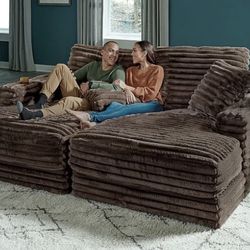 Cozy Oversized Double Chaise Sofa