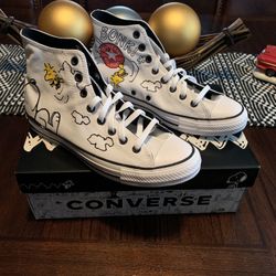 New Converse All Star Chuck Taylor Peanuts Charlie Brown Snoopy Size 9.5