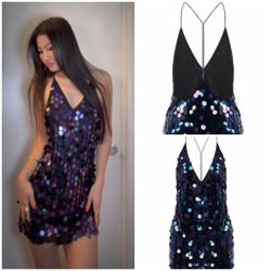 Women's Halter Sequin Dress 