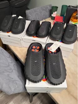 Nike Calm Mules – All Black "Mind Science Department" Edition (Multiple Sizes)