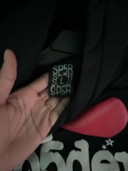 SP5DER Hoodie Black Size Large