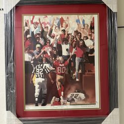 Jerry Rice Autograph & Signed Lithograph Serial# 284/950 