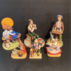Norman Rockwell figurines. $10 for large, five dollars for small