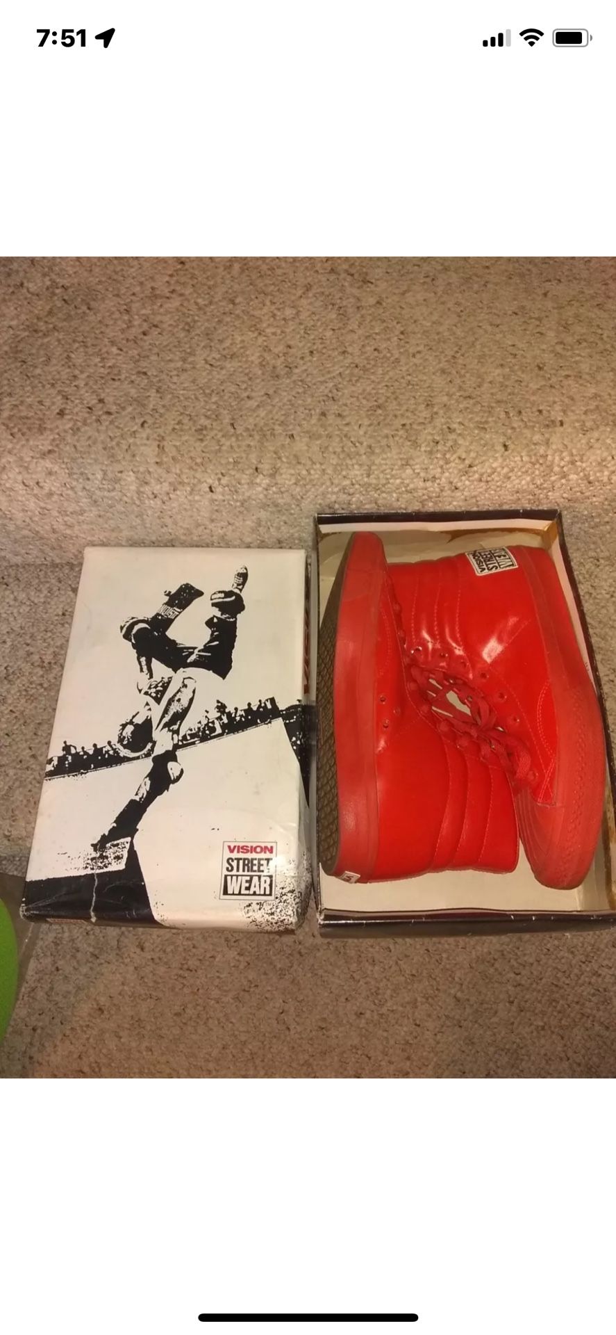 How amazing are these 80's classic vision street wear shoes. All red & ready to rock! (I actually had the all greens back in the 80s)  Size 10.5  Thes