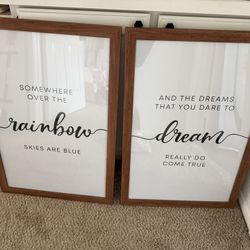 Somewhere Over the Rainbow Framed Pictures