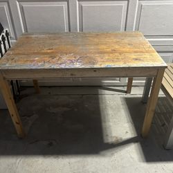 Kids Craft Wood Table 