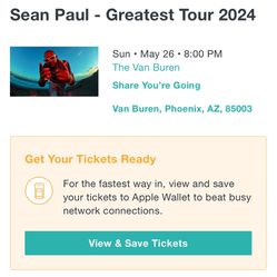 Sean Paul Ticket 