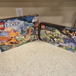 Lego Elves Fire Dragon's Lava Cave & The Goblin King's Evil Dragon