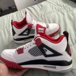 Fire Red Authentic Jordan 4s