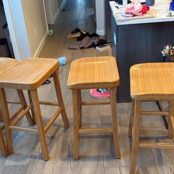 Wooden stools (4)