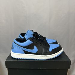 Jordan 1 Low Black University Blue Size 9