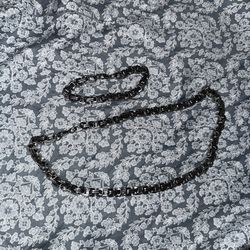 stainless steel byzantine chain and bracelet