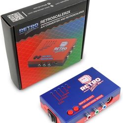 RetroScaler2x AV/SV/YPBPR to HDMI™ Converter - Supports Line Doubler, Filter and Pass-Through Modes, Video Game Adapter with No Lag, for PS2/N64/Dream