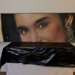 vintage hand painted Billboard Section As  Repurposed Art For Home Or Office.