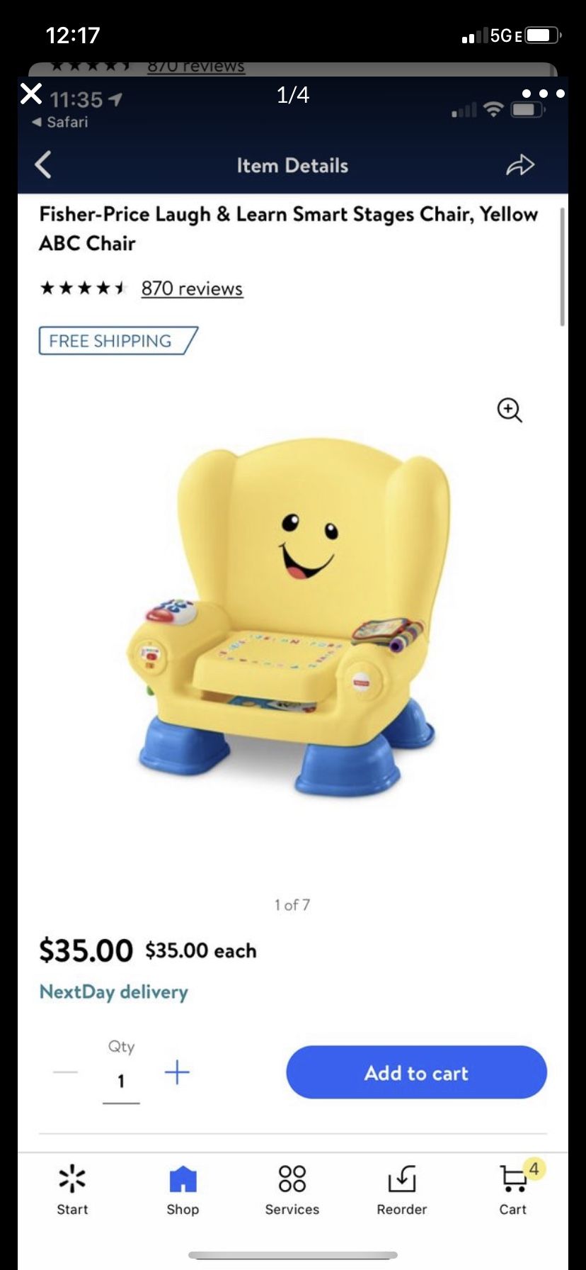 Fisher price laugh and learn smart stages chair toy