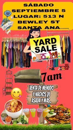Venta de yarda y comida