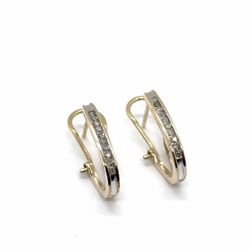Gold Diamond Earrings 10k YG EPJ026139