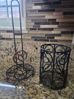 Napkin & utensil holder set