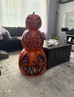 Jack-O-Lanterns light up set of 3 Halloween decorations